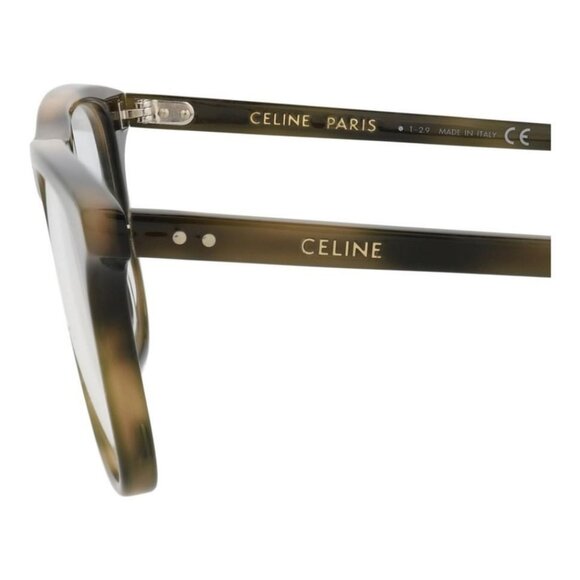 Celine Mens Square/Rectangle Havana Havana Transparent Fashion Designer Eyewear - Picture 4 of 4